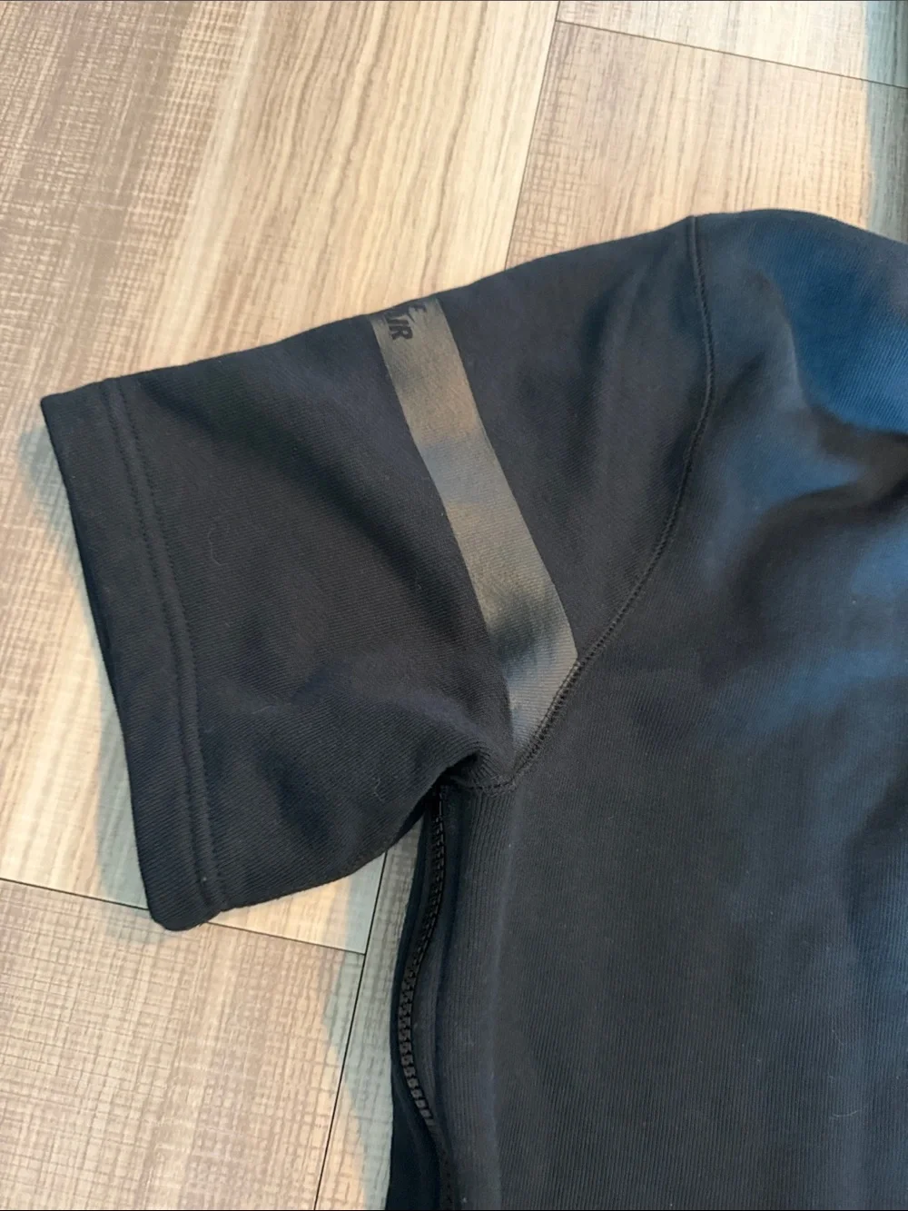 Nike Black Short-Sleeve Hooded Pullover with Matte Star & Stripe Graphic
